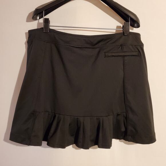 Slazenger Active Women's XL Embroidered Black Zip Pocket Golf Activewear Skort - Picture 2 of 8